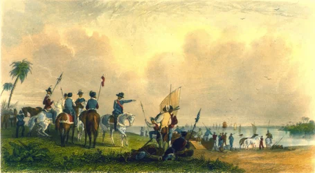 De Soto partraszállása a Tampa-öbölben 1539-ben, 1853